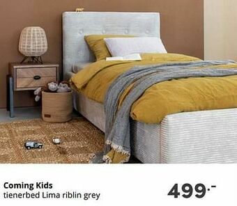 Baby & Tiener Coming kids tienerbed lima riblin grey aanbieding