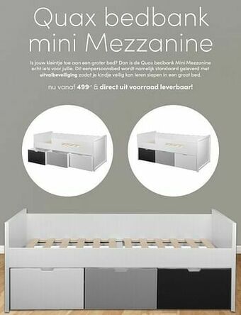 Baby & Tiener Quax bedbank mini mezzanine aanbieding
