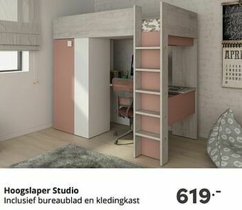 Baby & Tiener Hoogslaper studio aanbieding