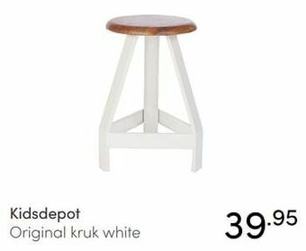 Baby & Tiener Kidsdepot original kruk white aanbieding