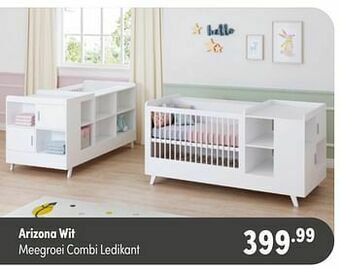 Baby & Tiener Arizona wit meegroei combi ledikant aanbieding