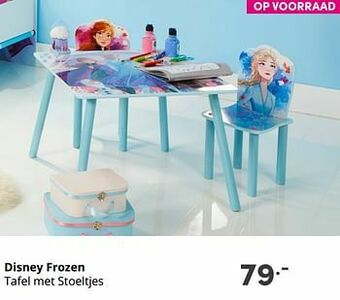 Baby & Tiener Disney frozen tafel met stoeltjes aanbieding
