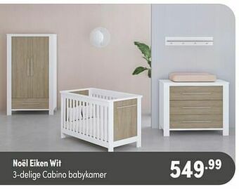 Baby & Tiener Noël eiken wit 3-delige cabino babykamer aanbieding