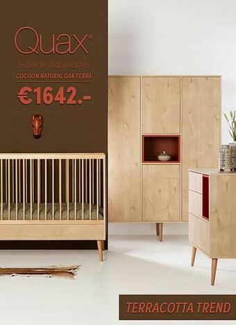 Baby & Tiener Quax 3-delige babykamer cocoon natural oak terra aanbieding
