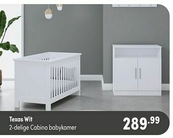 Baby & Tiener Texas wit 2-delige cabino babykamer aanbieding