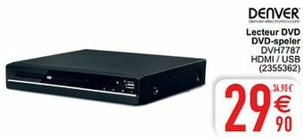 Denver electronics lecteur dvd dvd-speler dvh7787