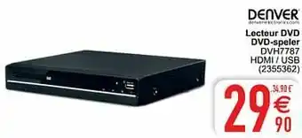 Denver electronics lecteur dvd dvd-speler dvh7787