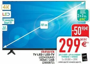 Cora Aiwa tv led - led-tv led433uhd aanbieding