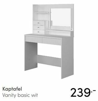 Baby & Tiener Kaptafel vanity basic wit aanbieding