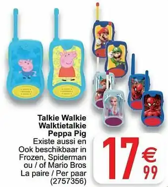Cora Talkie walkie walktietalkie peppa pig aanbieding