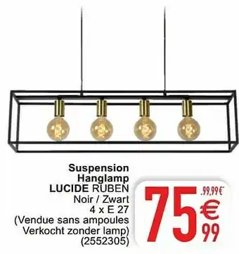 Cora Suspension hanglamp lucide ruben aanbieding