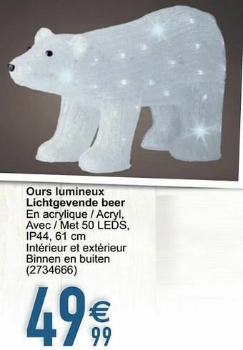 Cora Ours lumineux lichtgevende beer aanbieding