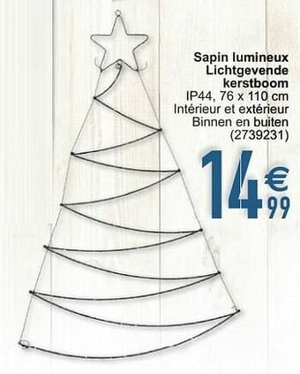 Sapin lumineux lichtgevende kerstboom