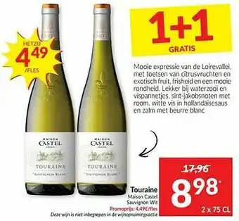 Intermarché Touraine maison castel sauvignon wit aanbieding