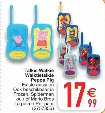 Cora Talkie Walkie Walkietalkie Peppa Pig aanbieding