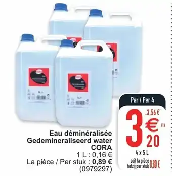 Cora Cora Eau demineralisee Gedemineraliseerd water aanbieding
