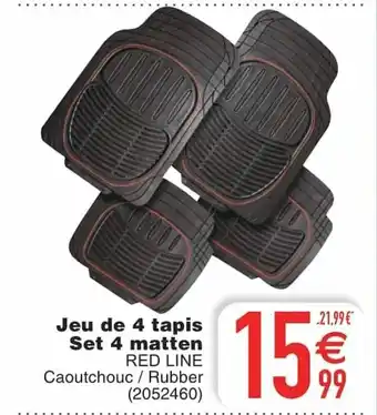 Cora Jeu de 4 tapis Set 4 matten aanbieding