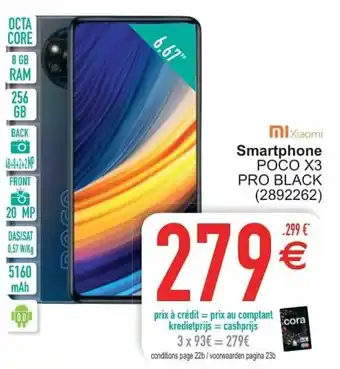 Cora Xiaomi Smartphone Poco X3 Pro Black aanbieding