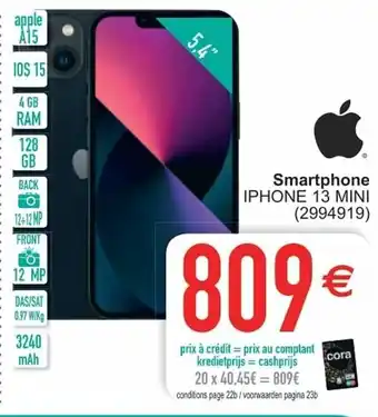 Cora Smartphone Iphone 13 Mini aanbieding
