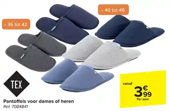 Carrefour Pantoffels voor dames of heren aanbieding
