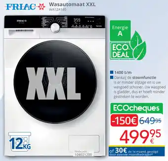 Eldi Friac Wasautomaat XXL aanbieding