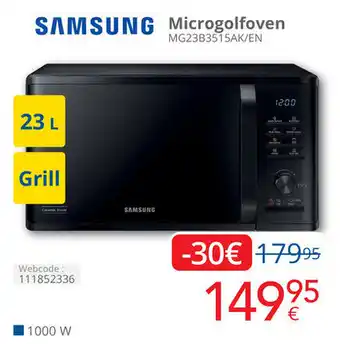 Eldi Samsung Microgolfoven aanbieding