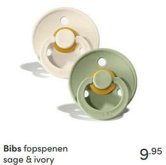 Baby & Tiener Bibs fopspenen sage + ivory aanbieding