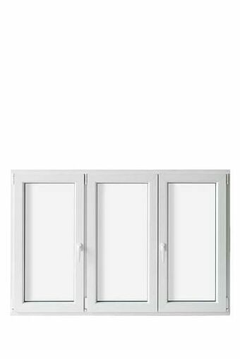 Zelfbouwmarkt 3-vleugelig Draaikiepraam Pvc Wit Deceuninck 1800x1200mm aanbieding