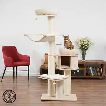 Zooplus Natural Paradise Krabpaal Magnolia XL Bordeauxrood H175 x L105 x B90 cm aanbieding