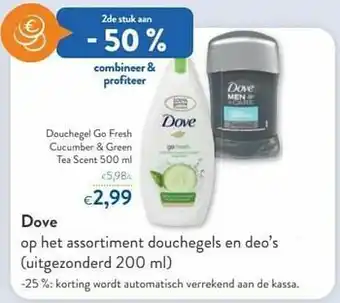 OKay Dove douchegel go fresh cucumber + green tea scent aanbieding
