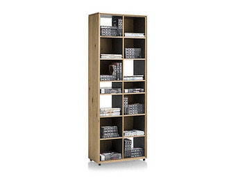 Boekenkast DARWIN - Oak/Beach Hout