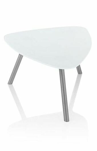 Deba Meubelen Loja bijzettafel, glass ice white Wit aanbieding