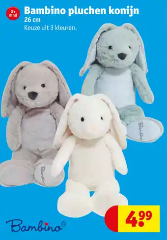 Kruidvat Bambino pluchen konijn 26 cm aanbieding
