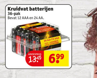 Kruidvat Batterijen 36-pak aanbieding
