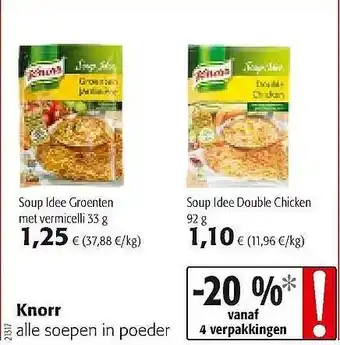 Colruyt Knorr Alle Soepen In Poeder aanbieding
