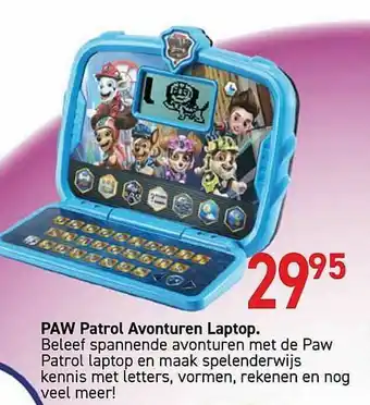 Eurosport Paw Patrol Avonturen Laptop aanbieding