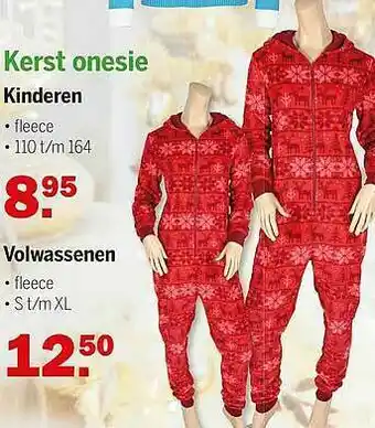 Van Cranenbroek Kerst Onesie Kinderen Volwassenen aanbieding