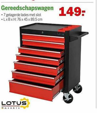 Van Cranenbroek Gereedschapswagen aanbieding