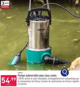 ALDI Ferrex Pompe submersible pour eaux usées aanbieding