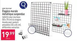 ALDI Home Creation Etagere murale metallique suspendue aanbieding