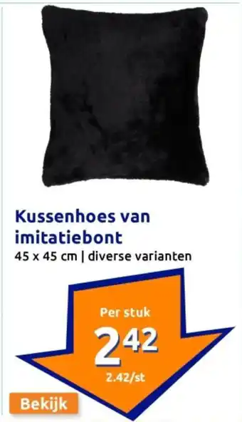 Action Kussenhoes van imitatiebont aanbieding