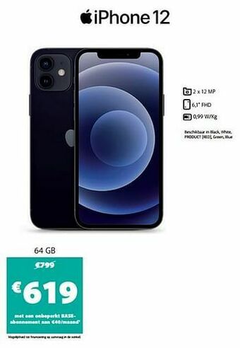 Base Apple iphone 12 64 gb aanbieding