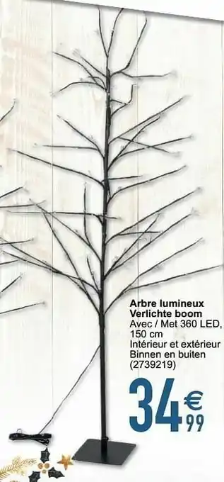 Arbre lumineux verlichte boom