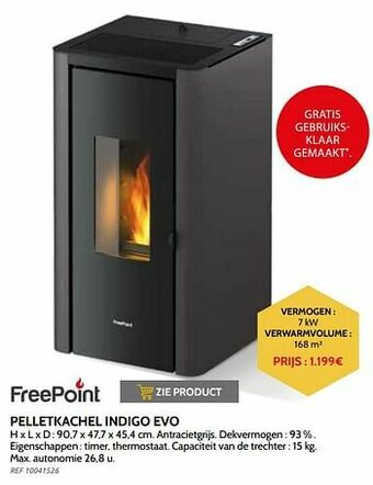 Brico Pelletkachel indigo evo aanbieding