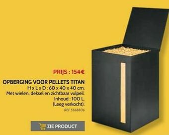 Brico Opberging voor pellets titan aanbieding