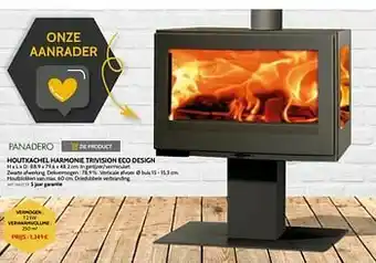 Brico Houtkachel harmonie trivision eco design aanbieding