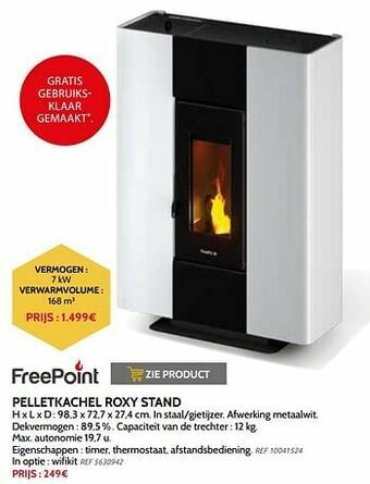 Brico Pelletkachel roxy stand aanbieding