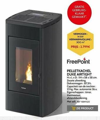 Brico Pelletkachel duke airtight aanbieding