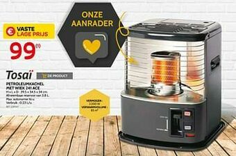 Brico Tosai petroleumkachel met wiek 241 ace aanbieding