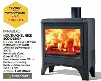 Brico Houtkachel nice eco design aanbieding